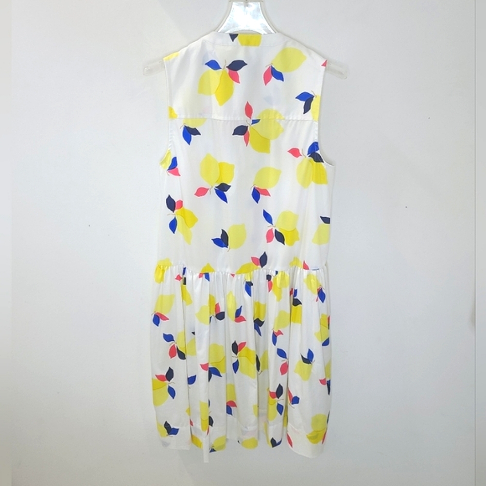 Kate Spade Lemon Zest Stretch Cotton Sleeveless Shirtdress Sz S NWT - Picture 4 of 16